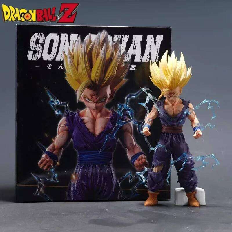 24cm Dragon Ball Z Anime Figure Gohan Action Figurine Super Saiyan 2 Cell Game Children Toys Son Goku Gift Z260129