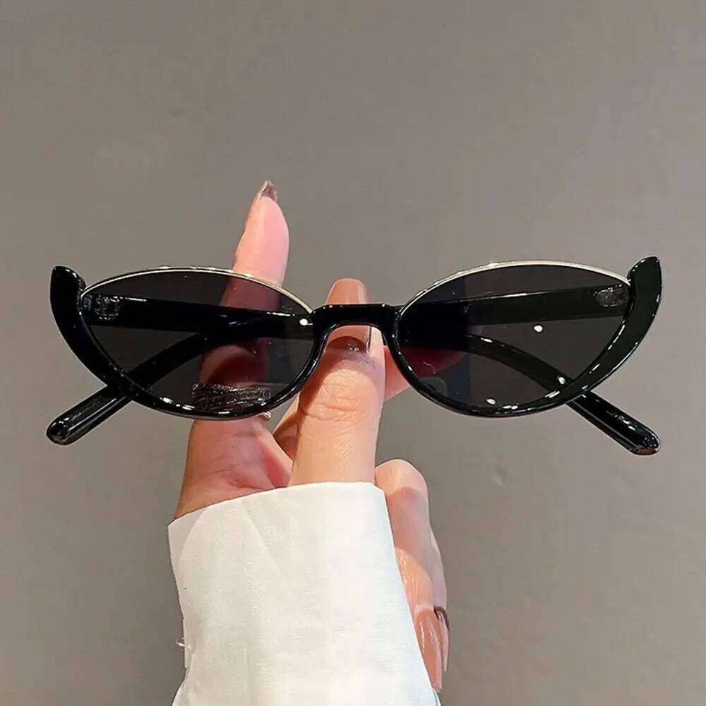 Vintage Small Cat Eye for Women Trendy Half-frame Sun Glasses UV400 Fashion Shades Eyewear Summer Anti UV Sunglasses H260129