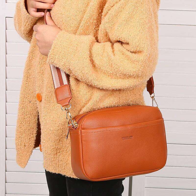 New Single Shoulder Crossbody Multi Zipper Large Capacity Casual PU Women's Small Square Bag XJ260129