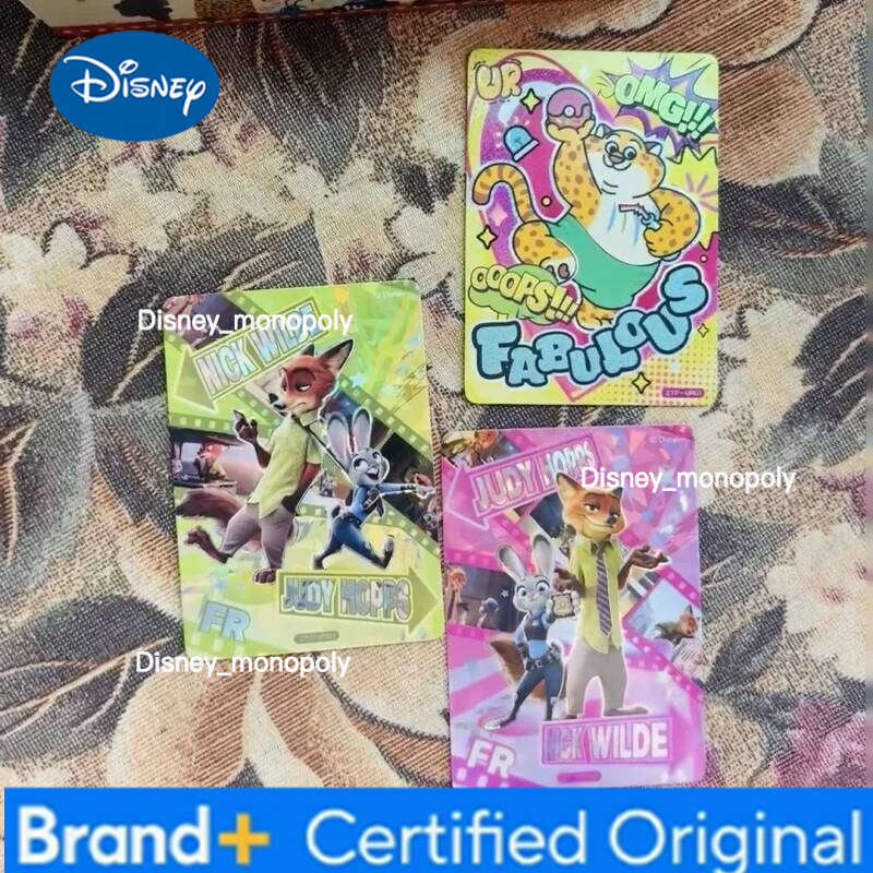 Disney Card.fun New Zootopia Happy City Series Collectible Card Blind Box Cartoon Peripherals Surprise Cards Kids Birthday Gifts H260129
