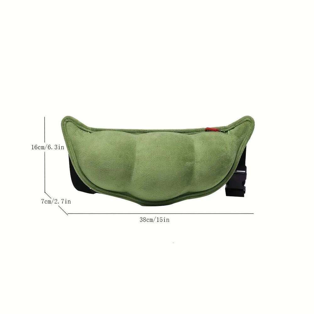 Creative Pea Shaped Fanny Pack, Funny Plush Chest Purse, Cartoon Design Crossbody Bag, Daily Bags for Outdoor Travel To Work XJ260129