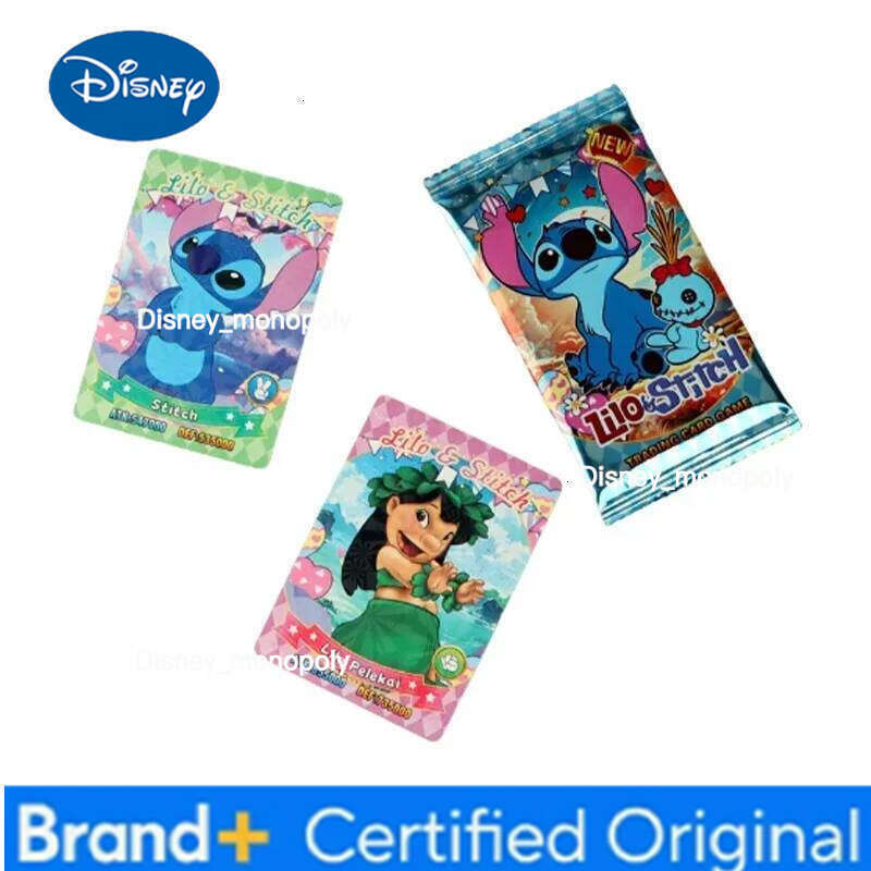 Disney 1Set of 288Sheets Interstellar Baby Collection Card Shiny Cute Stitch Cards Gam Anime Battle Carte for Children Gift Toy H2601291