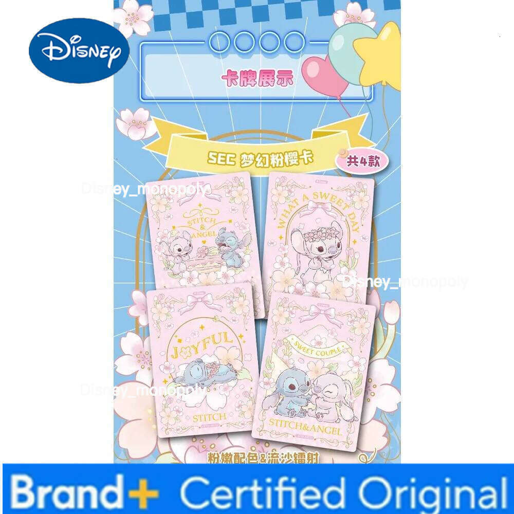Disney Original Card.fun Lilo & Stitch Collection American Classic Child's Animation Pink Cherry Blossom Series Card Holiday Gift H260129 H260129