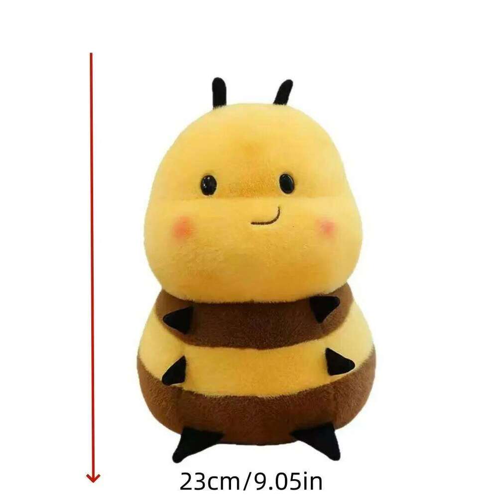 1pc 23cm/9.05in New little bee plush toy cute seven-star ladybug rag toss scratcher doll Y260128