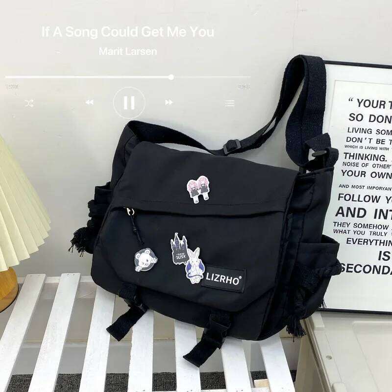 New Nylon Handbags Shoulder Large Capacity Crossbody For Teenager Messenger Bag Student School Bags XJ260129