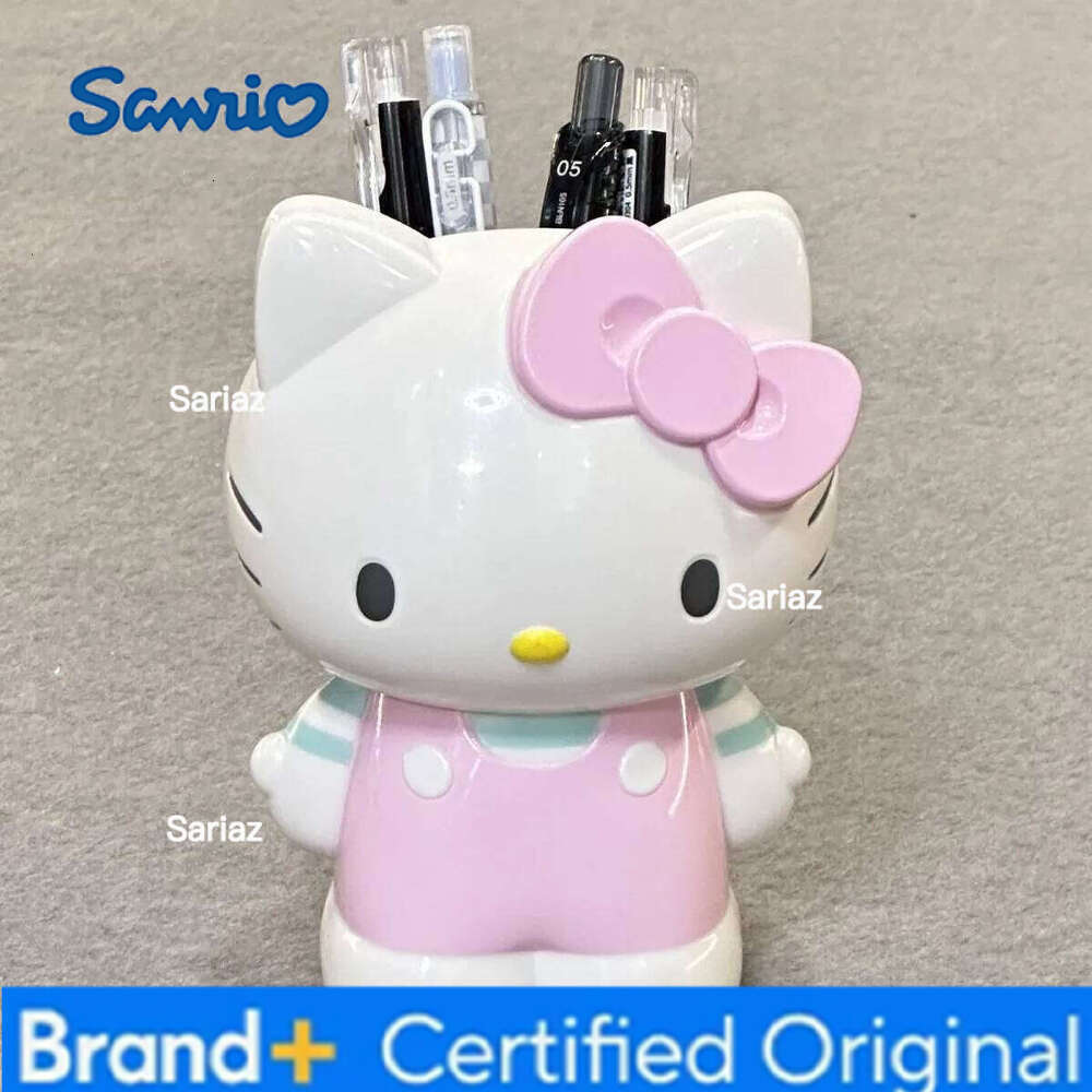 Sanrio Hello Kitty Kuromi Pen Container Cute My Melody Makeup Brush Holder Dormitory Desktop Ornament Storage Box Gifts H260129