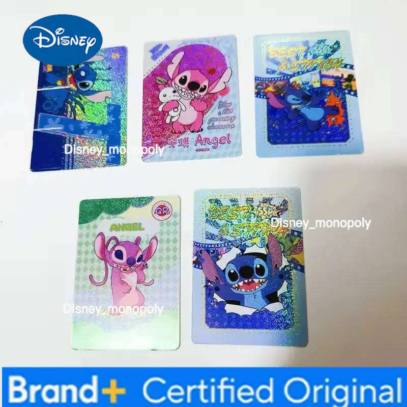 Disney Lilo & 160pcs Cute Cartoon Stitch Angel Character Fun Game Collection Card Anime Toy Children Toys Gifts H260129