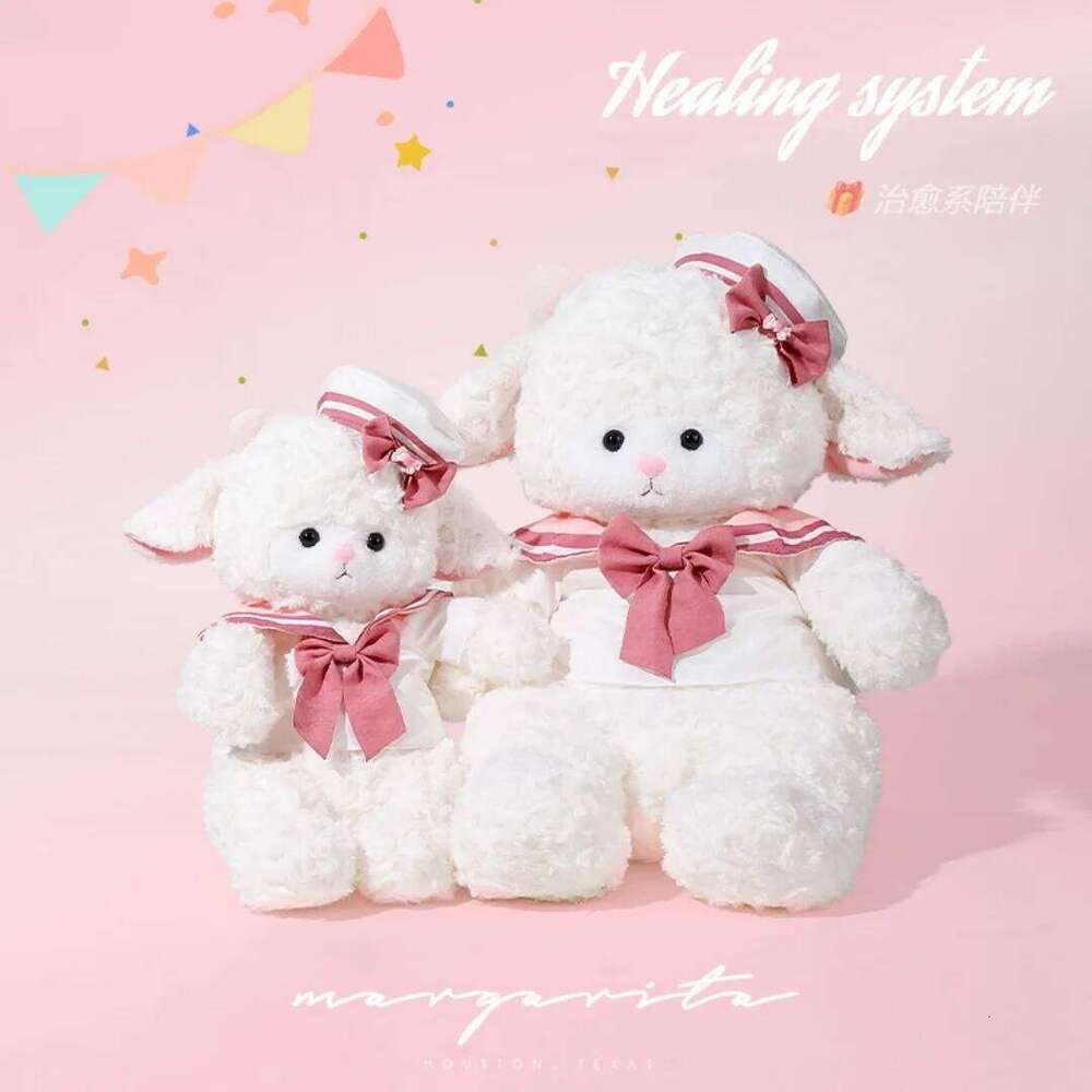 New Sailor Lamb Cartoon Stuffed Toy Sheep Baa Girls Kids Gift Doll Y260128