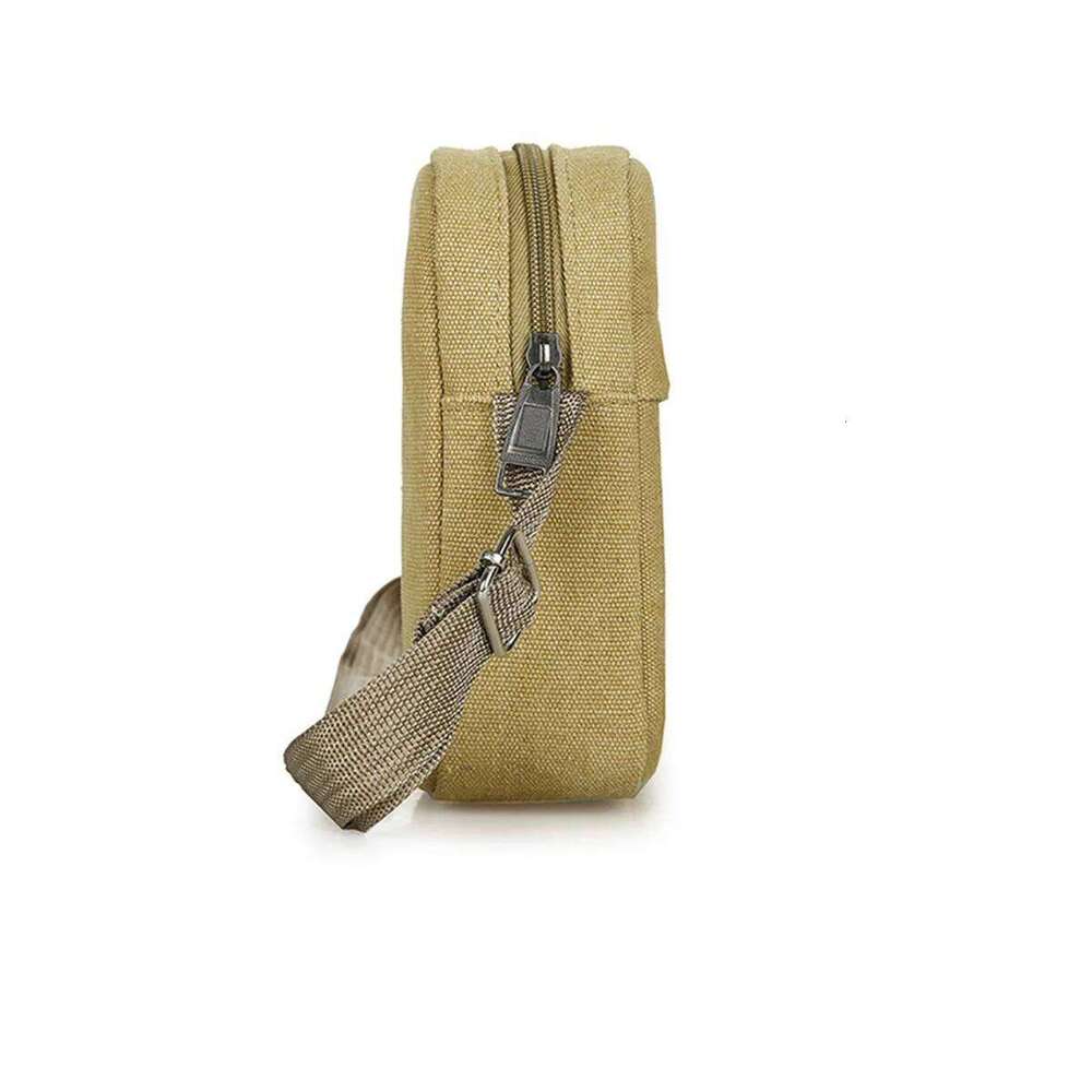 Men's Casual Canvas Shoulder Bag Crossbody Phone Pouch Small Backpack Leisure Tote Handbag for Men