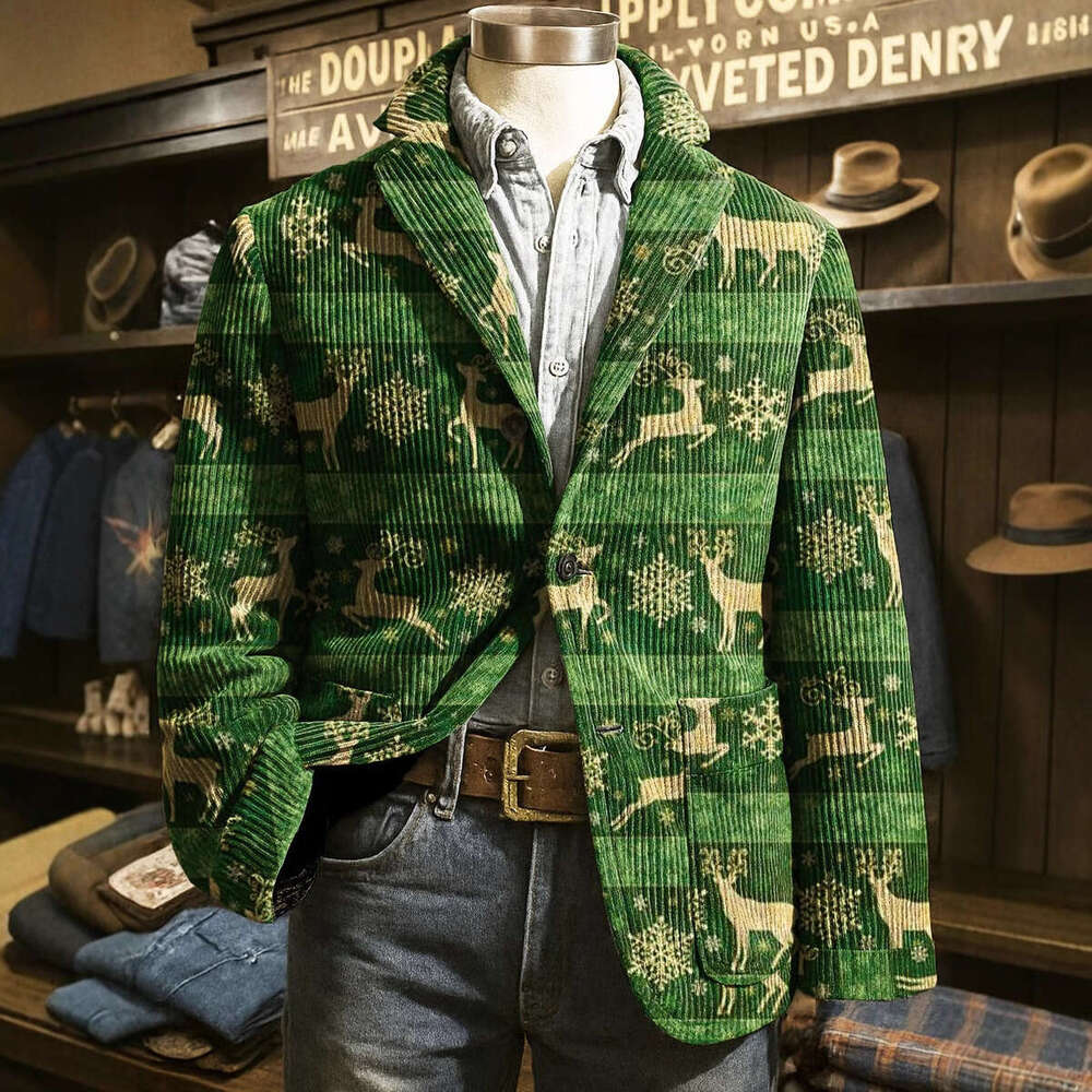 Luxury Red Corduroy Mens Suits Outfits Fashion Double Breasted Peak Lapel Blazer Elegant Wedding Male Clothing Terno Outfits X250704