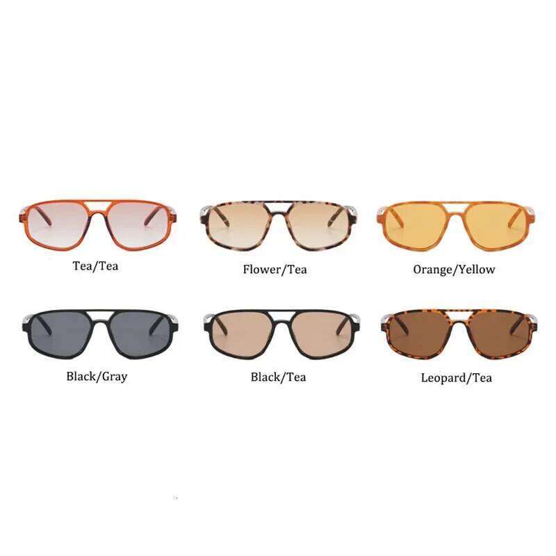 New Polygon Sunglasses Luxury Brand Cat Eye Glasses Men Designer Gradient Shades for Women UV400 Lentes De Sol Mujer H260129