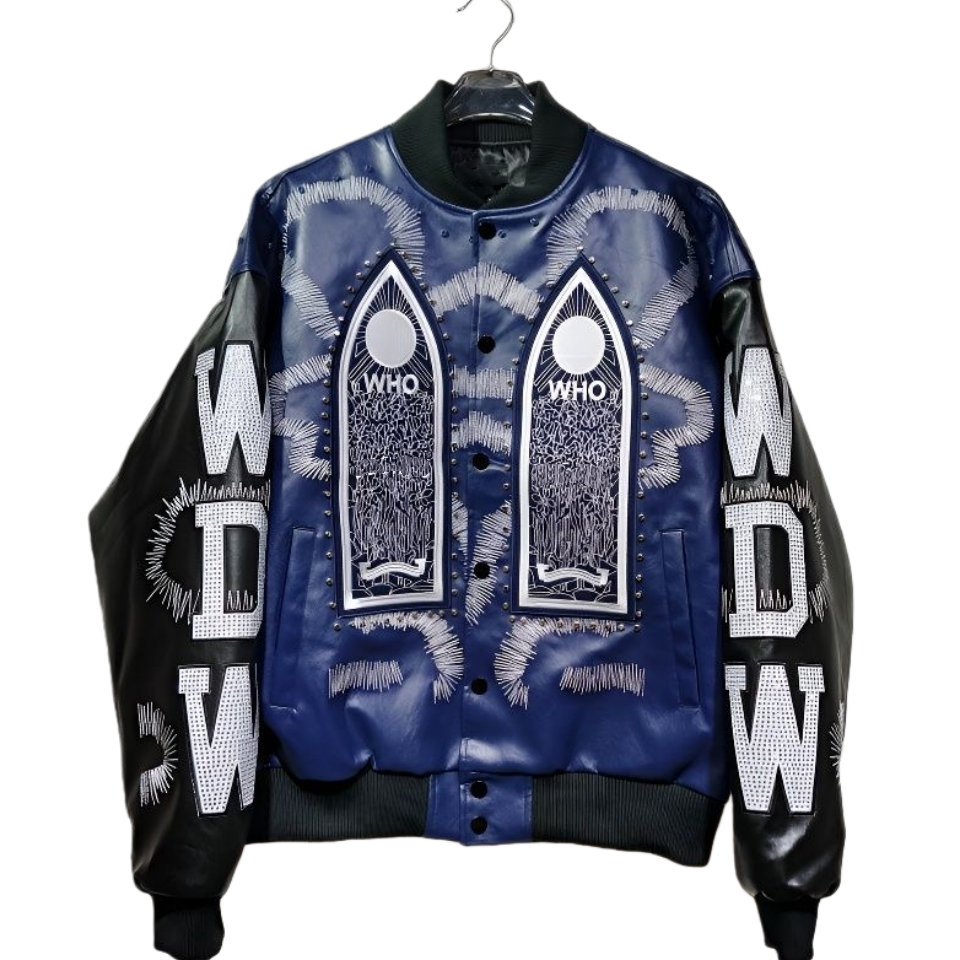 Men's locomotive Jackets Designer Leather coat Jacket Mens Baseball Jackets Rivet Set with diamonds Coat Men Hip-hop blue Motorcycle outerwear Sport