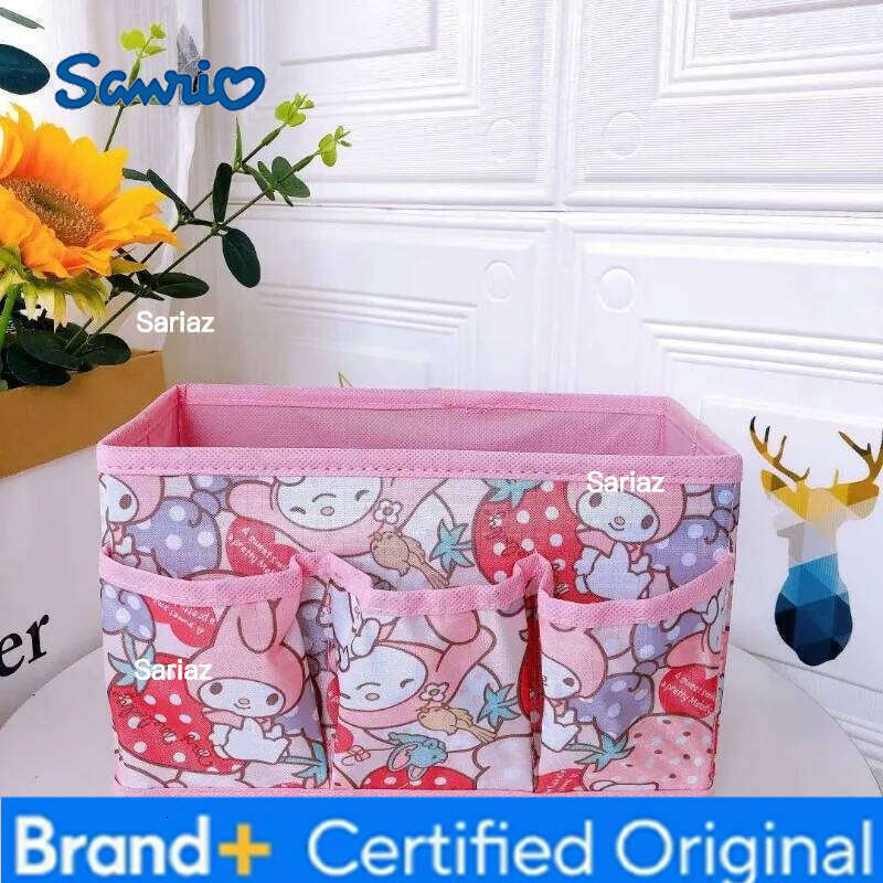 Sanrio Hello Kitty Storage Box Cartoon Folding Desktop Holder Home Cosmetic Stationery Toy Sorting Organizer Basket Containers H2601291 H2601291