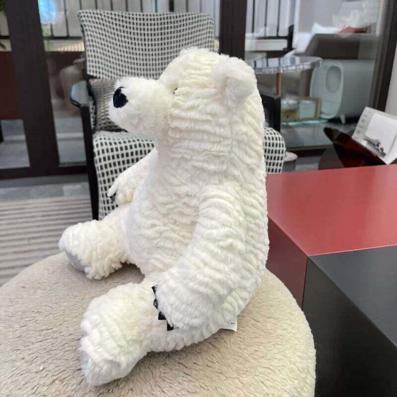 Cute polar white bear for children to sleep with comfort doll gift plush toyIt is 25cm high Y260128