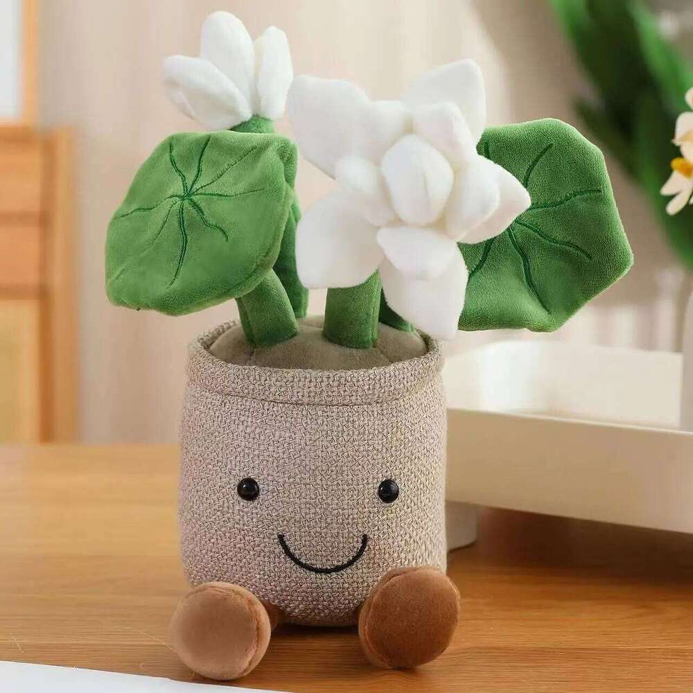 30cm Latest Beautiful Flower Plate Planting Stuffed Plush Toy Handmade Cartoon Anime Cute Gift Doll for Friends Y260128