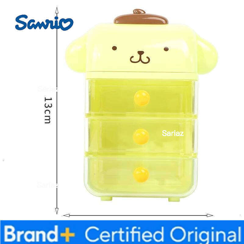 Sanrio Cute Cinnamoroll Melody Mini Dresser Jewelry Organizer Desktop Drawer Storage Box Kawaii Home Decor Birthday Gift H2601291 H2601291