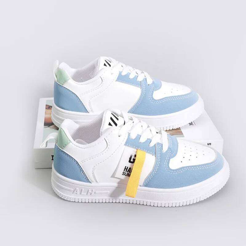 Children sneakers dance trendy white running 2025 spring autumn new style boys sports street middle big kids breath shoes Y260128