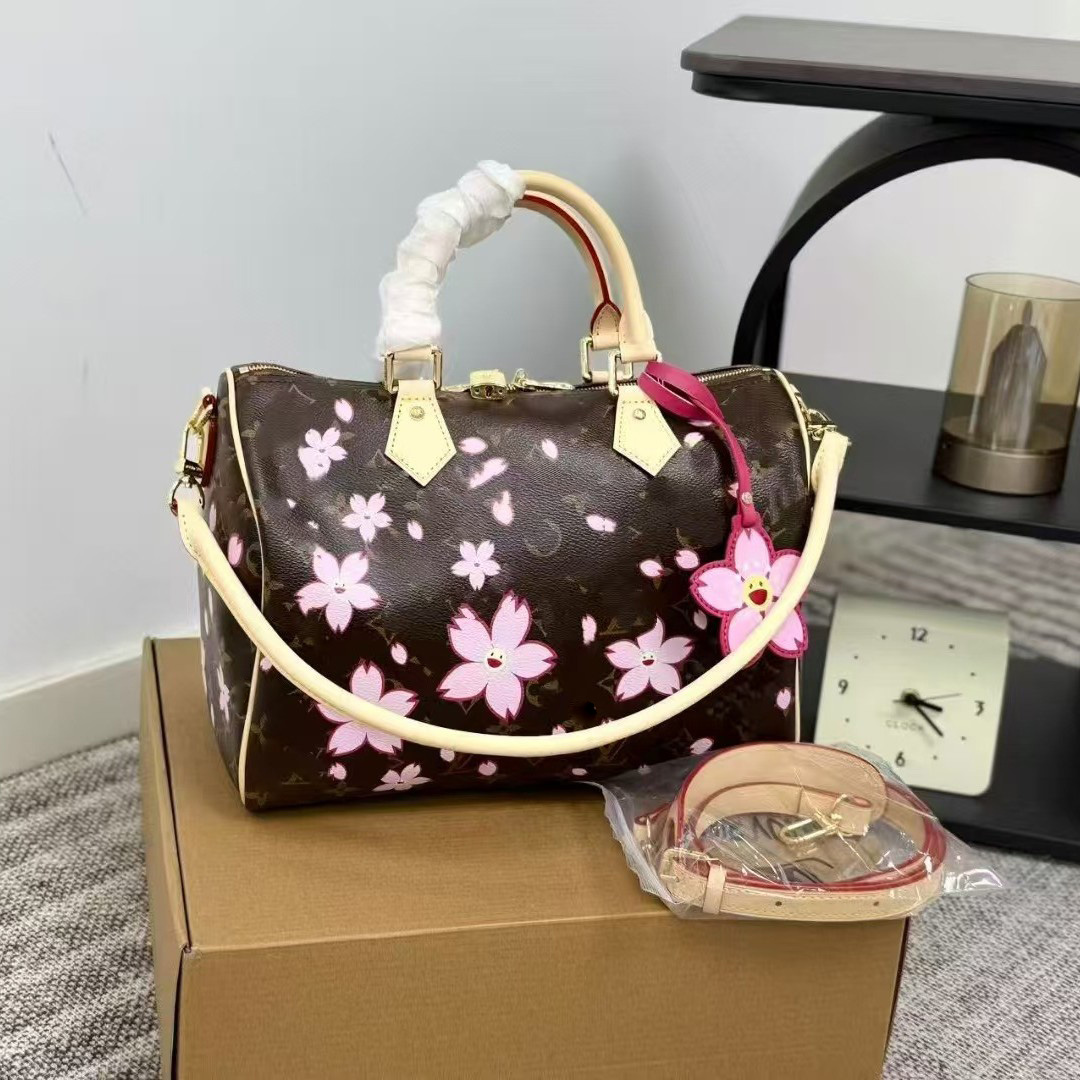 Designer Bag 2026 New Fashion Boston Bag Women's Retro Multi-function Shoulder Cross-body Bag Zipper Bag Large Capacity Versatile