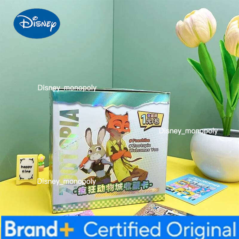 Disney Zootopia Collection Booster Box Classic Animated Character Rare Game Trading Cards Kids Hobbies Gifts Toys H26012911