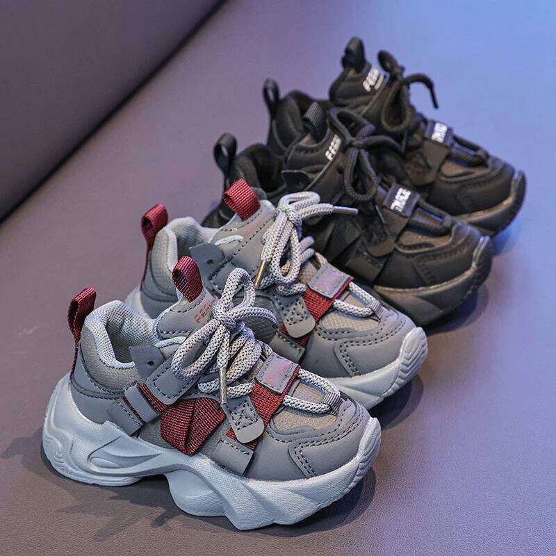 2025 New Kids Chunky Sneakers Boys Girls Platform Casual Sports For Children Unisex Toddler Shoes Fall Autumn Y260128