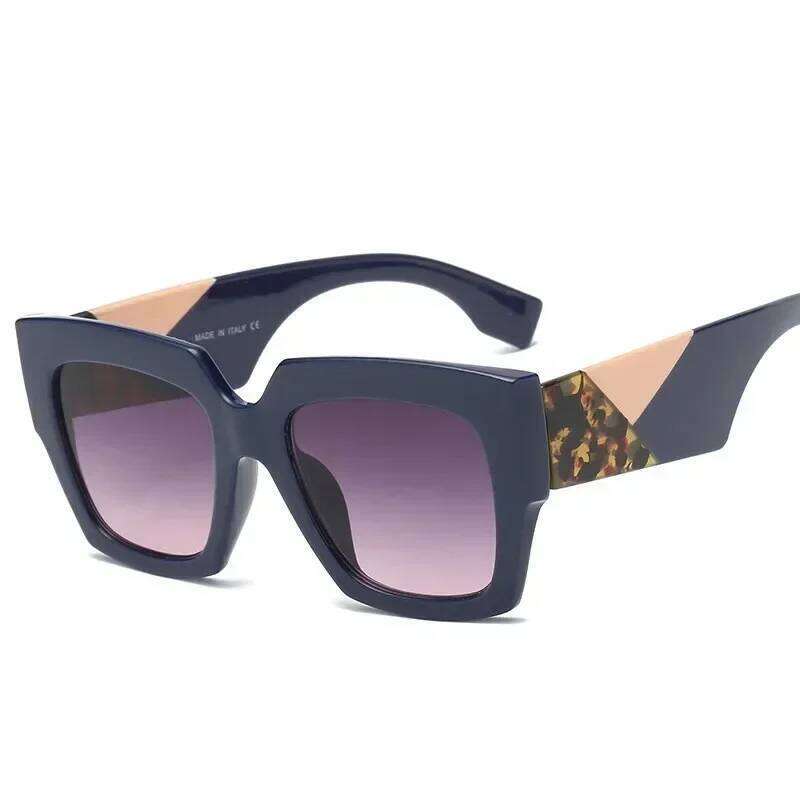 Square Oversized Sunglasses Women Luxury Brand 2024 New Designer Gradient Sun Glasses Big Frame Vintage Eyewear UV400 H260129