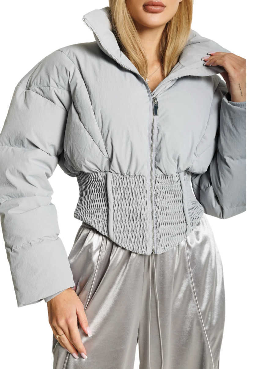 Fashion Collar Down-Filled Cotton Jacket New Style Thickened Winter Coat 2026 Slim-Fit Short-Length Cotton Jacket Short-Length Cotton Jacket