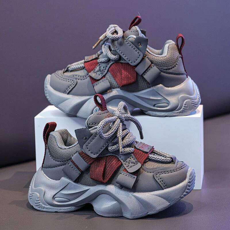 2025 New Kids Chunky Sneakers Boys Girls Platform Casual Sports For Children Unisex Toddler Shoes Fall Autumn Y260128