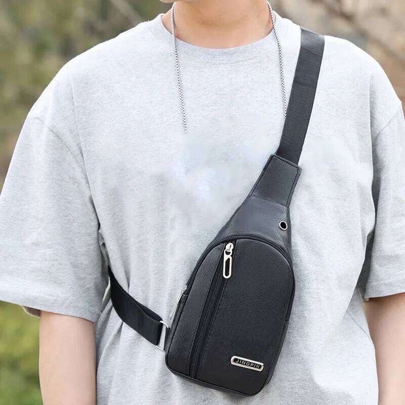 2025 Vintage Men Shoulder Bag Fashion Business Package Leather Crossbody Sling Messenger Bags Big Capacity Male Chest Pack