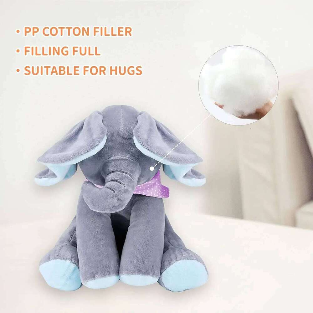 Animated Toys Singing with Ears Moving Electric Plush Adorable Elephant Stuffed Animal Toy for Baby' Y260128