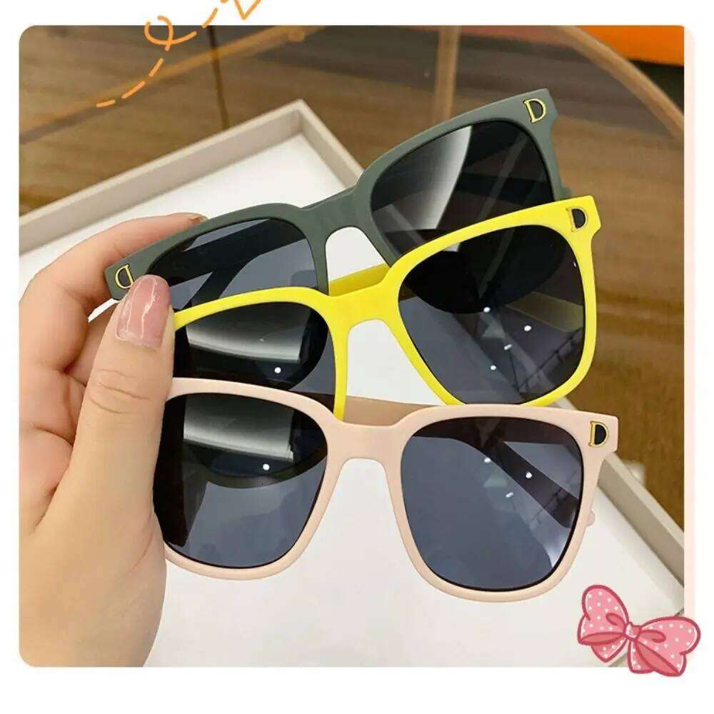 Fashion Outdoor Square Frame UV 400 Foldable Sunglasses Travel Goggle for Toddler Boys and Girls H260129