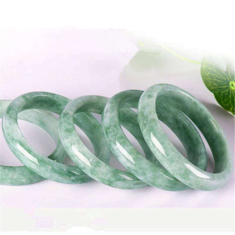 Genuine Natural White Green Jade Bangle Bracelet Chinese Hand-Carved Fashion Charm Jewelry Accessories Amulet Gifts Men Women - view 6