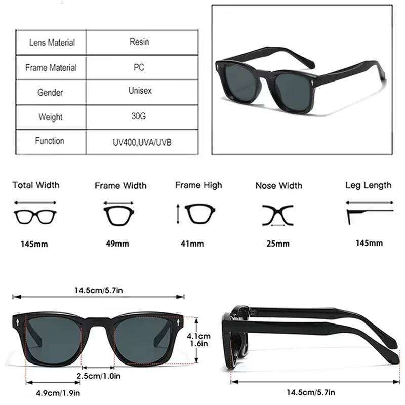 JNPCXI Retro Rivets Square Sunglasses Women Fashion Gradient Shades UV400 Men Green Black Sun Glasses H260129