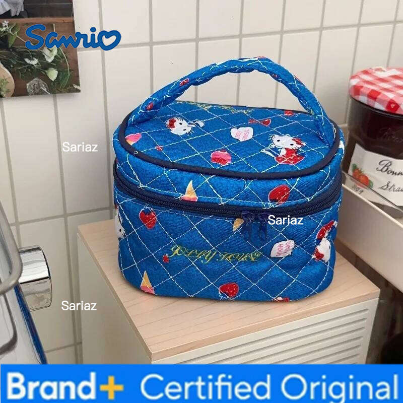 Sanrio Hello Kitty Makeup High Beauty Cute Anime Kt Large Capacity Girl Travel Handheld Cosmetics Storage Bag Kawaii Gift Wholesale H260129