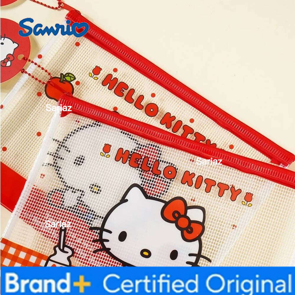 Sanrio Genuine Cartoon A5 Document Hello Kitty Snap Information Student Folder Tutorial Storage Bag Office Supplies H260129