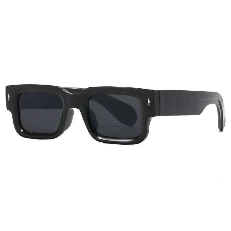 2PCS CY5539 Brand Designer Square Sunglasses Women Men Ocean Color Shades Glasses Female Fashion Rectangle Rivet Oculos De Sol H260129