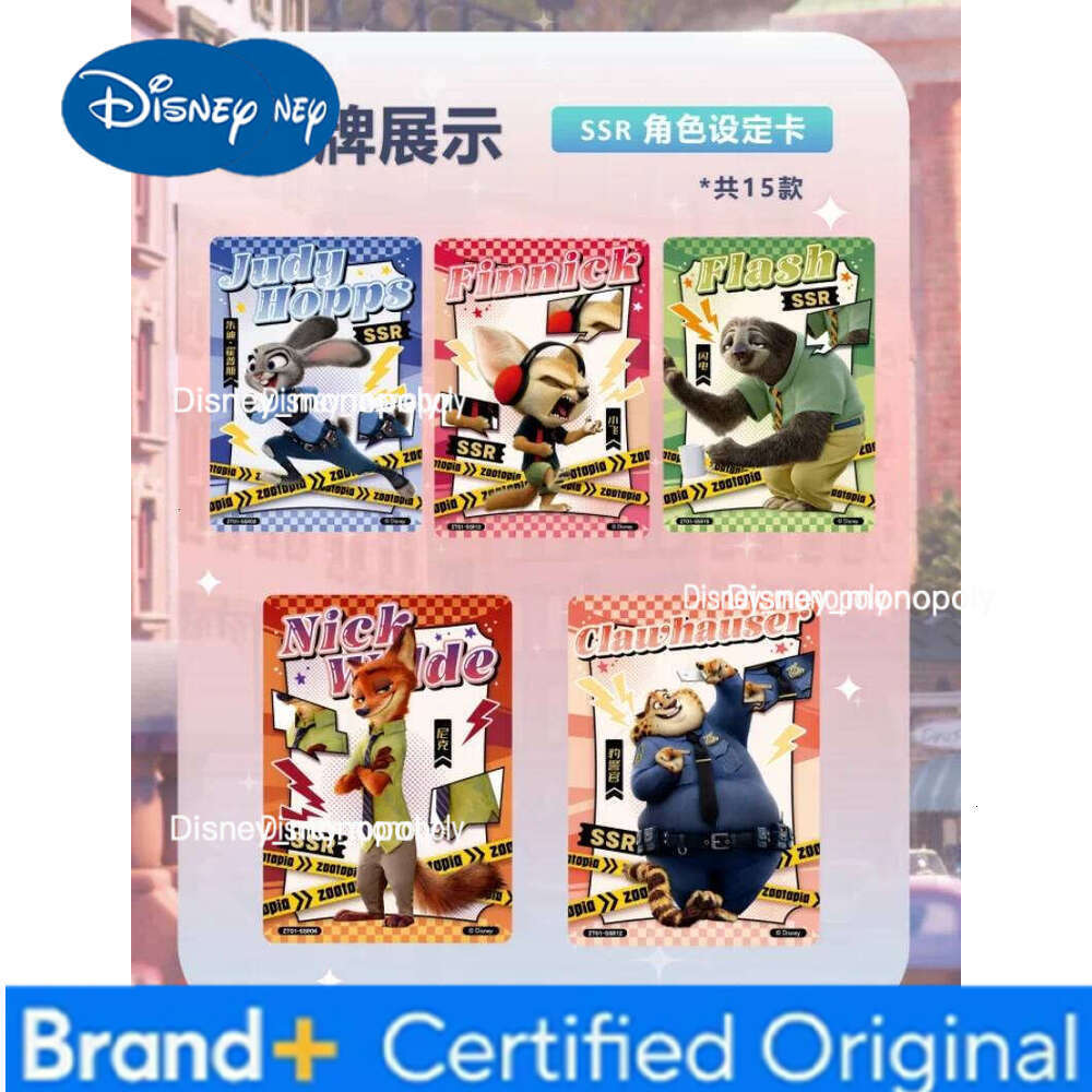 Disney Genuine 100th Anniversary Joyful Series Mickey Mouse Buzz Lightyear Animation Character Collection Card Kids Toy Gif H260129