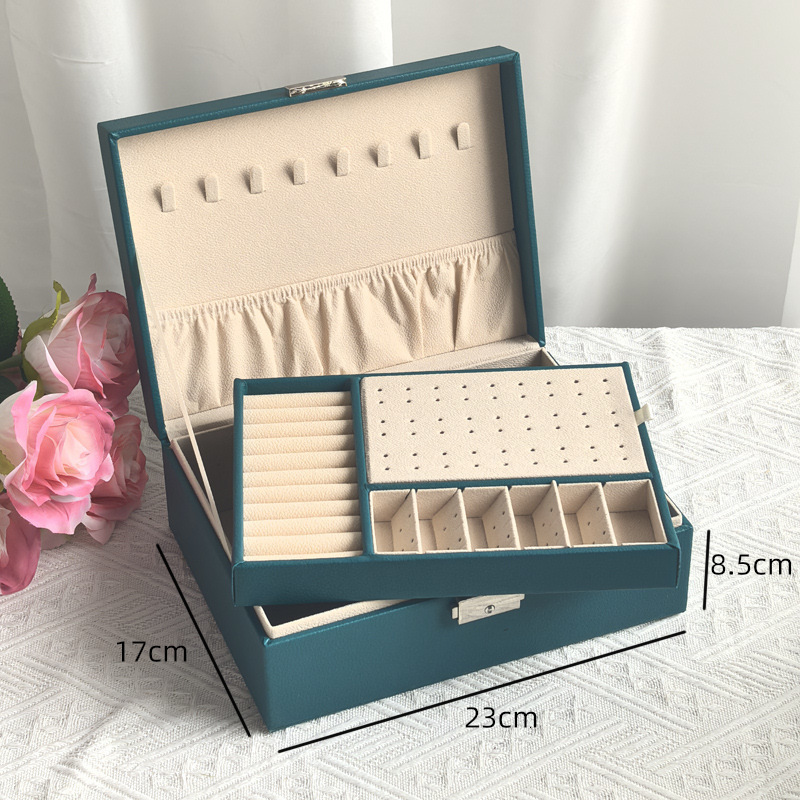 Multi-layer Jewelry Storage Box High-end Necklace Storage Light Luxury Home Gift Box Leather Jewelry Gift Box231117bj