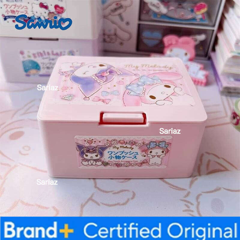 Sanrio 1PC Snap-Top Box Cartoon-Themed Cute Desktop Organizer Hair Accessory Dolland Clothing Storage H260129 H260129