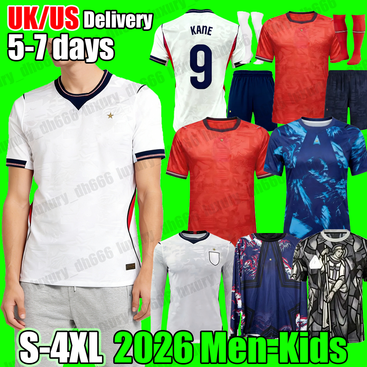 XXXL 4XL 2026 World Cup new eNglAnD kit 26 27 football shirt Top soccer jersey BELLINGHAM RASHFORD KANE SAKA RICE FODEN home away Long sleeve goalkeeper men kids kit