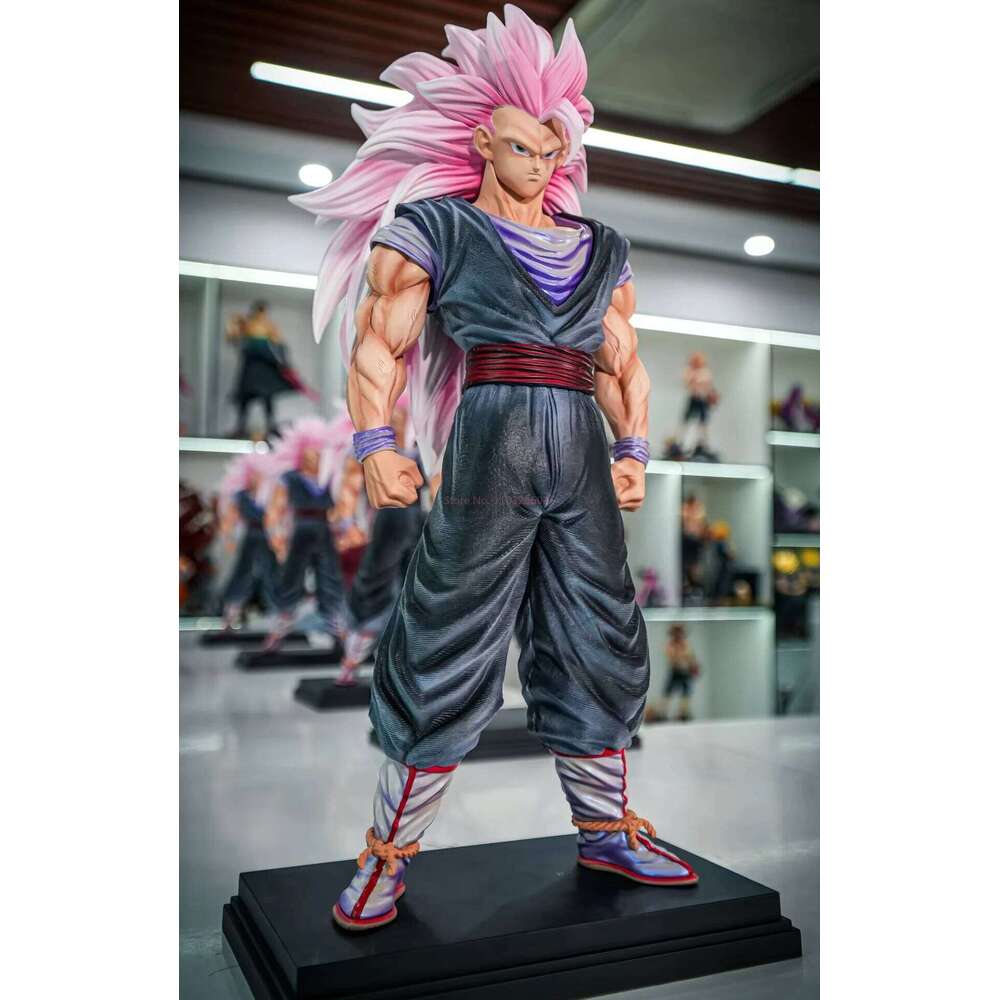 New Jt Dragon Ball Anime Pink/Blue/ Hair Figurine Super Saiyan 3 Goku Figure Pvc Statue Model Boy Gift Z260129