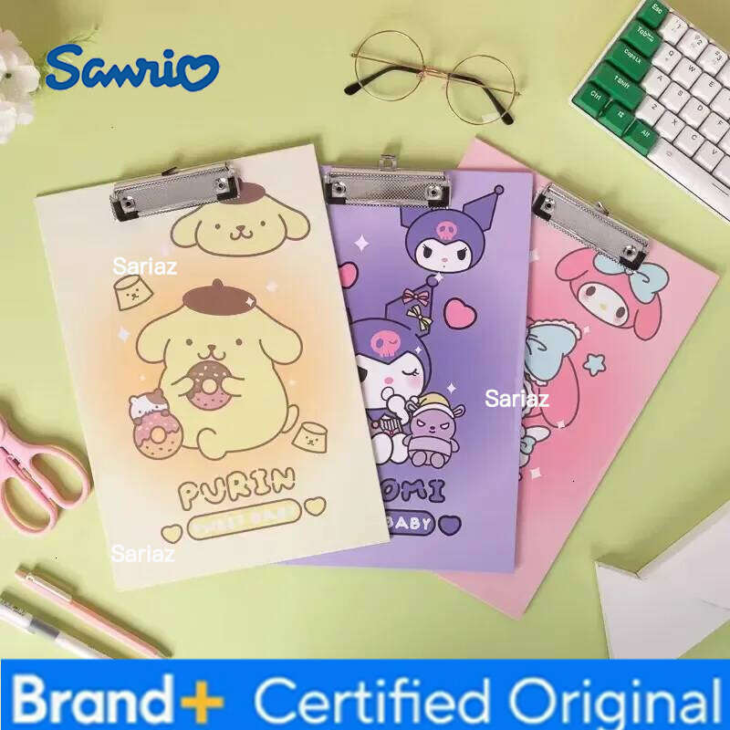 Sanrio A4 Student Cartoon Writing Hard Pad, File Test Paper Information Large Board Folder, Stationary Clipboard Folder Office Supplies H260129