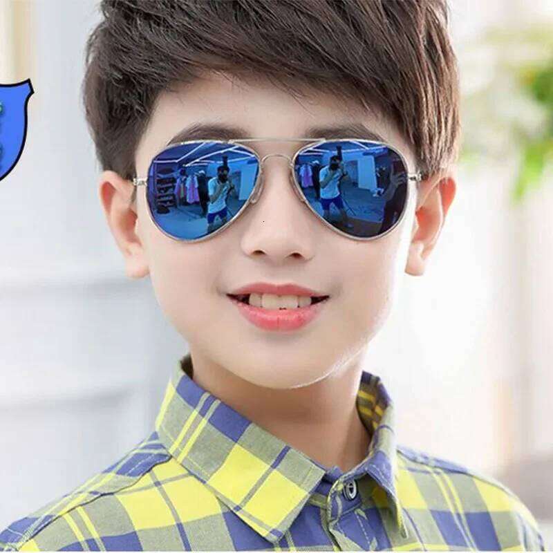 New Children's Polarized Sunglasses Kids Outdoor Sports Cycling Sun Girls Boys Pilot Metal Eyewear UV400 Glasses H260129