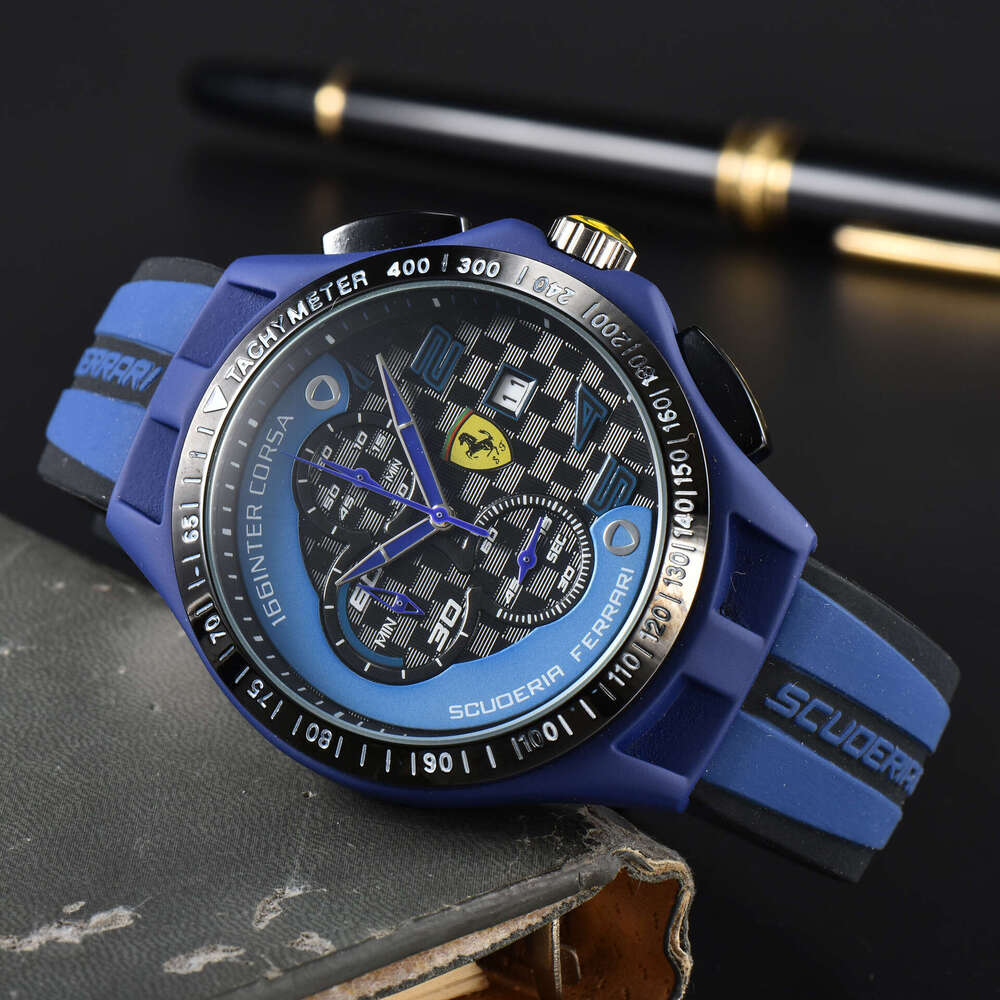 Six pin fully functional timing rubber strap men's Farah brand leisure running second timing high-quality watch
