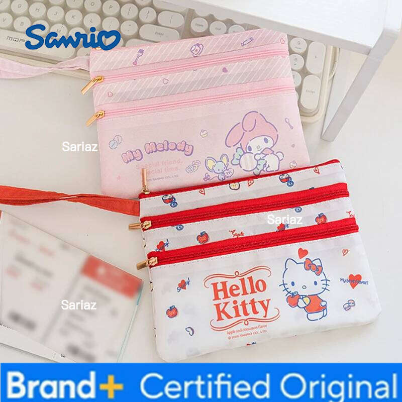 Sanrio Kellokitty Zipper Compartment Passport Air Ticket Document Pen Id Organizer Bag Travel H260129