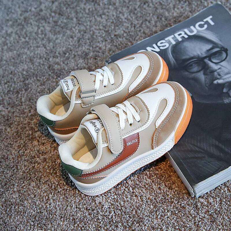 Spring Autumn New Children Sneakers Boys Girls Low Help Skate Leather Non-slip Soft Sole Versatile Sport Casual Shoes Y260128