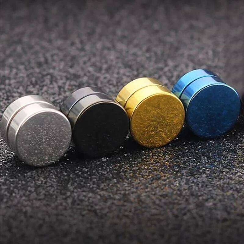 6mm/8mm/10mm/12mm Round Circle Strong Magnet Magnetic Mens Ear Clip Non Piercing Fake Earrings Jewelry 26W0129