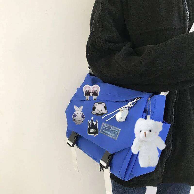 Waterproof Oxford Large Capacity Shoulder Crossbody Bags for Teenager Women Harajuku Messenger Bag Student Schoolbag Sac Bolso