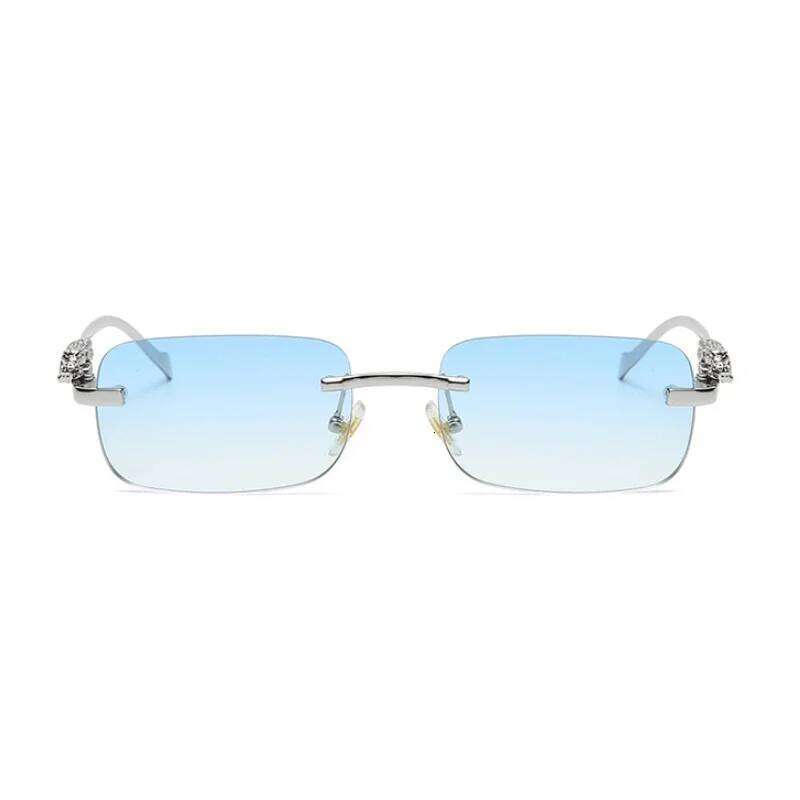 Vintage Square Sunglasses Men Women Brand Designer Retro Sun Glasses Male Female Fashion Small Frameless Gradient Oculos De Sol H260129