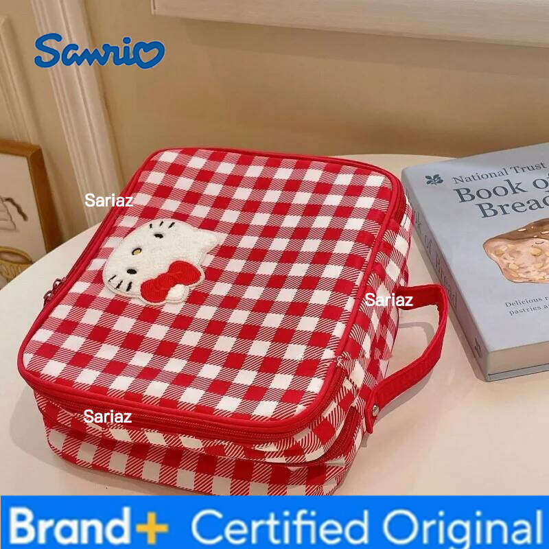 Sanrio Hello Kitty Cosmetic Portable Cute Makeup organizer Large Capacity Women's Handbag Travel Necessaire Toiletry bag H2601291 H2601291