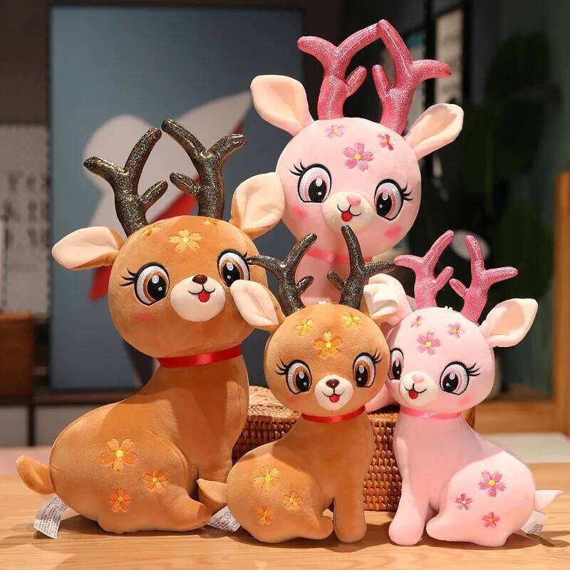 Sika deer fawn doll plush toy wholesale elk sleeping pillow send girls to get married Y260128